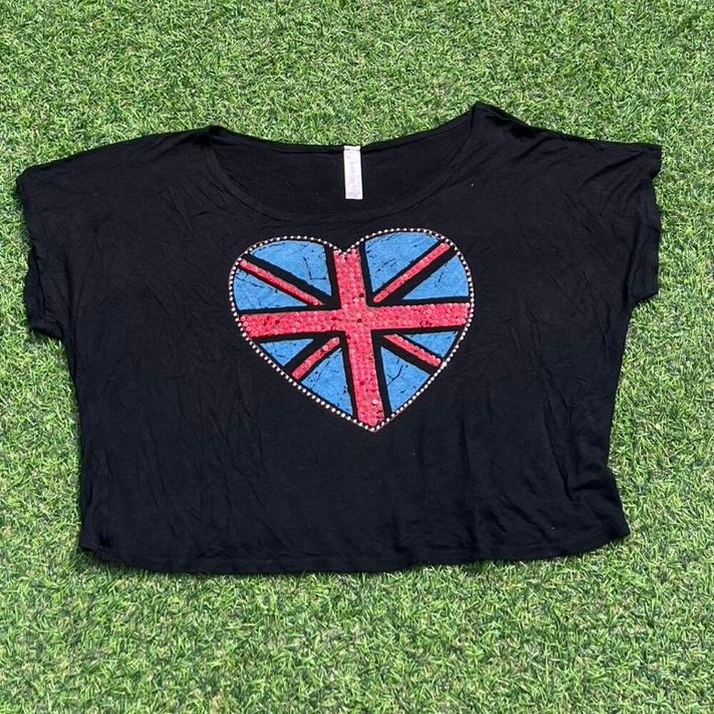 Addictive Y2K UK Heart Women's multi Crop-top